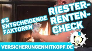 RIESTER RENTE einfach erklärt  Videoserie 15  Teil 5 Die entscheidenden Faktoren [upl. by Dorthy811]