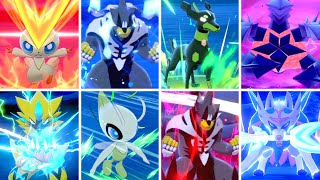 Pokémon Sword amp Shield  All Legendary Pokémon Signature Moves Crown Tundra [upl. by Madaih]