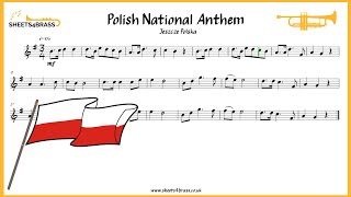 The National Anthem of Poland  Trumpet Solo with Sheet Music and Play Along [upl. by Megdal]