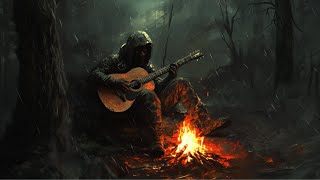 4 Hours of Post Apocalyptic Acoustic Guitar STALKERMetro Inspired with campfire ambience [upl. by Harrat]