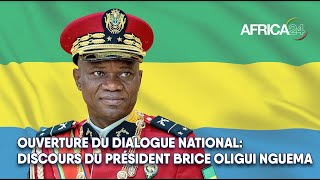 Gabon  Dialogue National Inclusif  Discours du président de la transition Brice Oligui Nguema [upl. by Pearla]