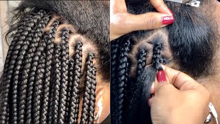 BRAIDS CLASS Perfect your box braids no lumps no bumps  Dipping technique to remove stiffness [upl. by Akemaj682]