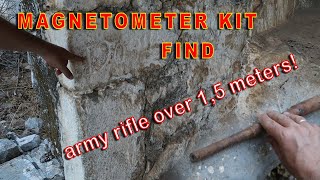 Magnetometer Kit Finds Army Rifle over 15 meters deep under stones BestLow Cost DIY Gradiometer [upl. by Etiam]