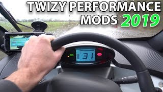 RENAULT TWIZY 2019 MODIFICATIONS  NEW POWERBOX BLUETOOTH amp LIGHTWEIGHT WHEELS [upl. by Loree253]