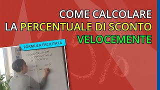 Come calcolare la percentuale di Sconto Velocemente  Maria Grazia Pastore [upl. by Dong]