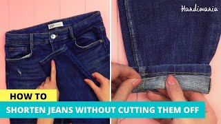 How to Hem Your Jeans and Keep the Original Hem [upl. by Naomi]