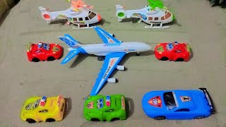 Kids cartoon toys pool hustle helicopter  airplane toy cars wash [upl. by Imalda]