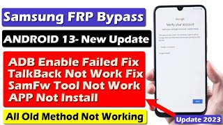 Samsung FRP Bypass 2023  Enable ADB Failed 0 Method Not Working Fix [upl. by Bois]