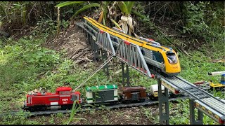 2020 Awesome Lego Train Set in the Garden and House [upl. by Milks929]