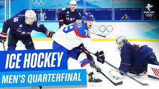 United States vs Slovakia  Mens Ice Hockey Quarterfinal  Full Replay  Beijing2022 [upl. by Alusru]