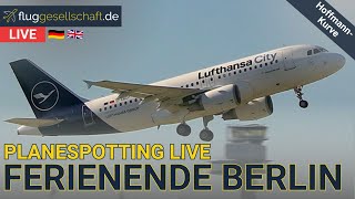 Planespotting LIVE 🐻 Berlin BER Airport Germany  Hoffmannkurven satt [upl. by Eiboj256]