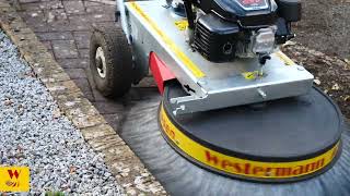 Moss amp Weed Removal with the Westermann Honda Moss Brush WR870 Battery Sweeper  FR Jones amp Son [upl. by Jesh]