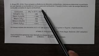 Exercícios Termoquímica  Resolução lista Enem nº 2 [upl. by Annahsor]