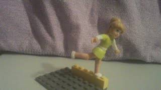 McKenna Lego Gymnastics Balance Beam Stop Motion [upl. by Einahc]