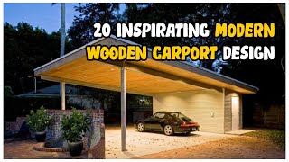 SIMPLE amp CREATIVE 20 Inspirating Modern Wooden Carport Design [upl. by Imiaj390]