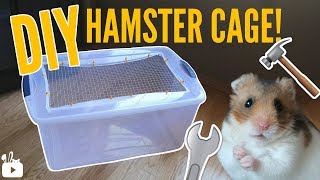 HOW TO MAKE A BIN CAGE  DIY Hamster cage [upl. by Atinauq592]