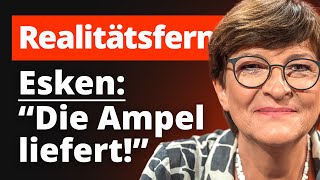 SPDChefin Saskia Esken sieht keinen Grund für einen Kurswechsel [upl. by Glori]