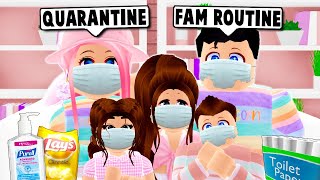 OUR FAMILY DAY ROUTINE QUARANTINE EDITION Roblox Bloxburg Roleplay [upl. by Christyna]