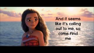 Moana How Far Ill Go Lyrics Aulii Cravalho [upl. by Lida]