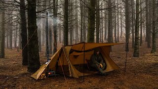 Caught in Violent Storms in a Hot Tent  Winter Camping ASMR [upl. by Mukul]