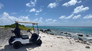 Bonaire Island By Golf Cart Bonaire Cruisers Slave Huts Kite Surfing [upl. by Emmanuel224]