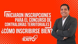 Iniciaron Inscripciones para el Concurso de Contralorías Territoriales ¿Cómo Inscribirse Bien [upl. by Andra]