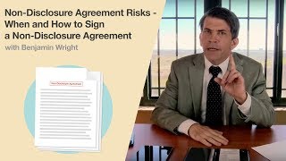 Non Disclosure Agreement NDA Risks When and How to Sign a Non Disclosure Agreement [upl. by Eytteb221]