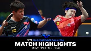 Lin Shidong vs Wang Chuqin  MS Final  WTT Star Contender Doha 2024 [upl. by Neyrb557]