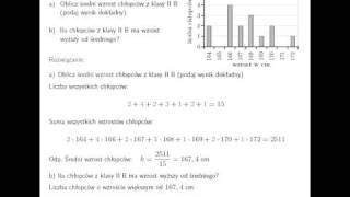 Średnia arytmetyczna i odczytywanie danych z wykresu słupkowego [upl. by Zosima822]