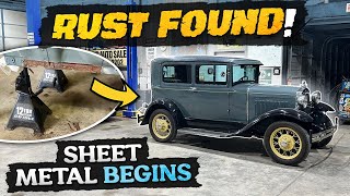 I FOUND RUST Custom Firewall Rust Repair Rear Tunnel amp MORE 1930 FORD MODEL A [upl. by Missak12]