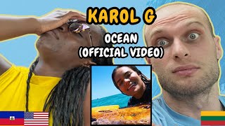 KAROL G  Ocean Reaction Music Video  FIRST TIME HEARING OCEAN [upl. by Ilhsa]