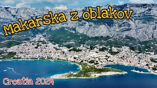 Makarska z oblakov Makarska from the clouds  4K drone DJI Croatia 2024 [upl. by Snahc164]