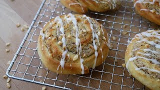 Hefe Nuss Schnecken Backen Rezept  Baking Hazelnut Yeast Rolls Recipe  ENG SUBS [upl. by Cinimod740]