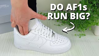 Do Air Force 1s Run BIG What Size To Get  REVIEW [upl. by Reywas]