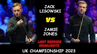 jack Lisowski vs Jamie jones head to head  uk championship snooker 2023  final session highlights [upl. by Anselm]