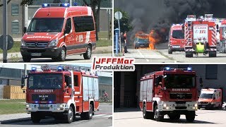 Einsatzfahrten zu einem PKW Brand in Ettlingen [upl. by Aeneas]