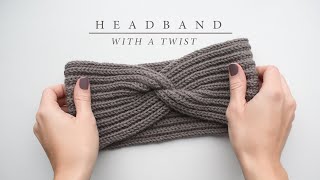 How to knit a headband with a twist  Knitting tutorial [upl. by Sheree]