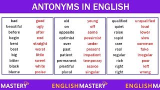 Learn 200 Common Antonyms Words in English to Expand your Vocabulary [upl. by Banerjee962]