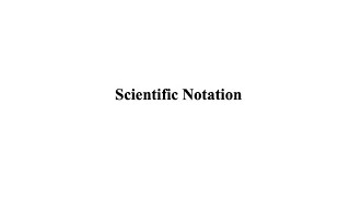 Scientific notation [upl. by Demetri]