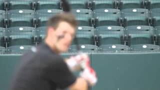 Bryce Harper testing the new 2012 Marucci Black Series BBCOR Baseball Bat [upl. by Enirol155]