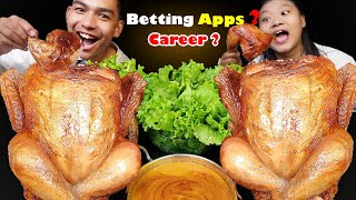 4KG Chicken Challenge Ft mrgole8 Grilled Chicken amp Noodles  Nepali Mukbang [upl. by Neerehs]