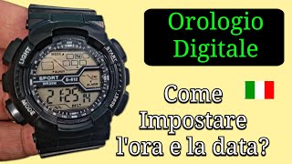 Come Regolare Impostare Orologio Digitale  Cambiare Ora e Data Su Un Orologio [upl. by Airtened]