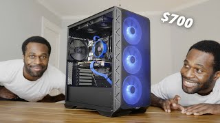 A simple cozy 700 PC Build  500 FPS on a budget 💙 [upl. by Aihsotan534]