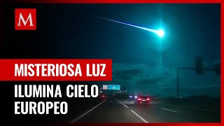 Investigan posible meteorito tras bola de luz en cielos de España y Portugal [upl. by Mateya]