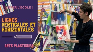 Arts plastiques Maternelle Lignes verticales et horizontales [upl. by Garceau264]