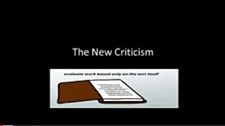 The New Criticism School [upl. by Alfredo]