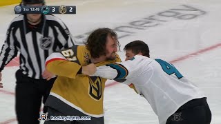 Tomas Hertl vs Mark Stone Mar 17 2021 [upl. by Aramo193]