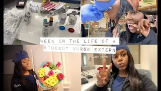 WEEK IN THE LIFE OF A STUDENT NURSE EXTERN Atlanta Last Shifts  GRWM  Dunkin  Getting Grillz [upl. by Eitnom810]