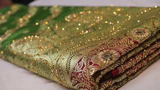 ARNG2691 “The Henna Green” Vol 2 Premium Banarasi Bridal SareeSilkAcrylic StonesGolden Zari [upl. by Rehpotsirhcnhoj92]