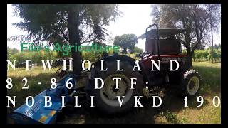 New HollandFiatagri 8286 con trincia Nobili VKD 190 [upl. by Sapphire]